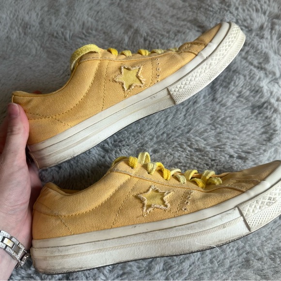 Converse ONE STAR LOW 'SUNBAKED' Yellow Sneakers Shoes - Picture 6 of 10